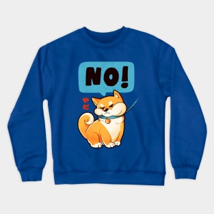 Shiba NO - Cute Funny Shiba Inu Dog Gift Crewneck Sweatshirt